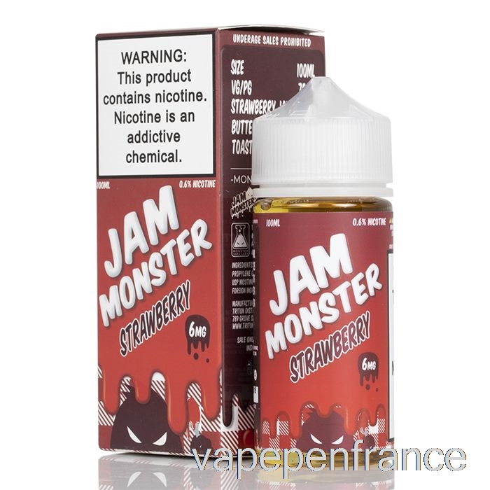 Fraise - Confiture Monstre - Stylo Vape 100ml 3mg